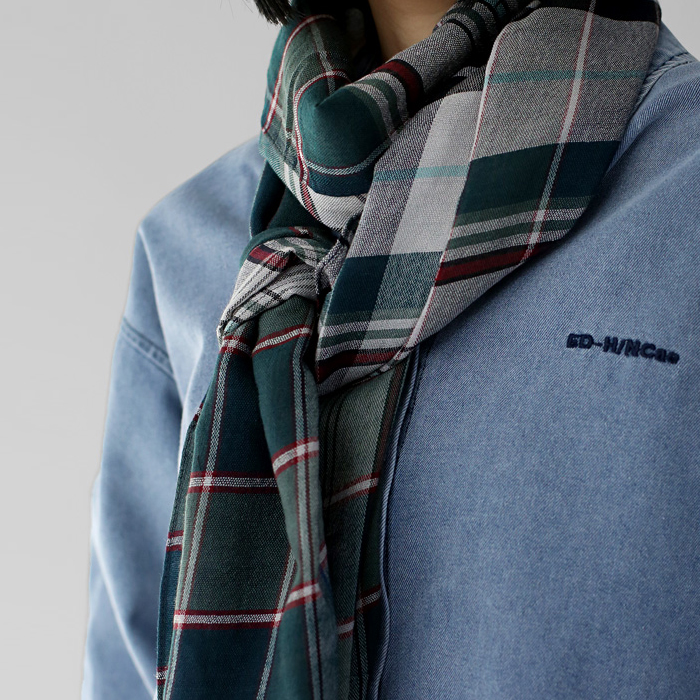 [New Arrival 7% Off - Until 11am on the 23rd] Gauze Check Long Muffler