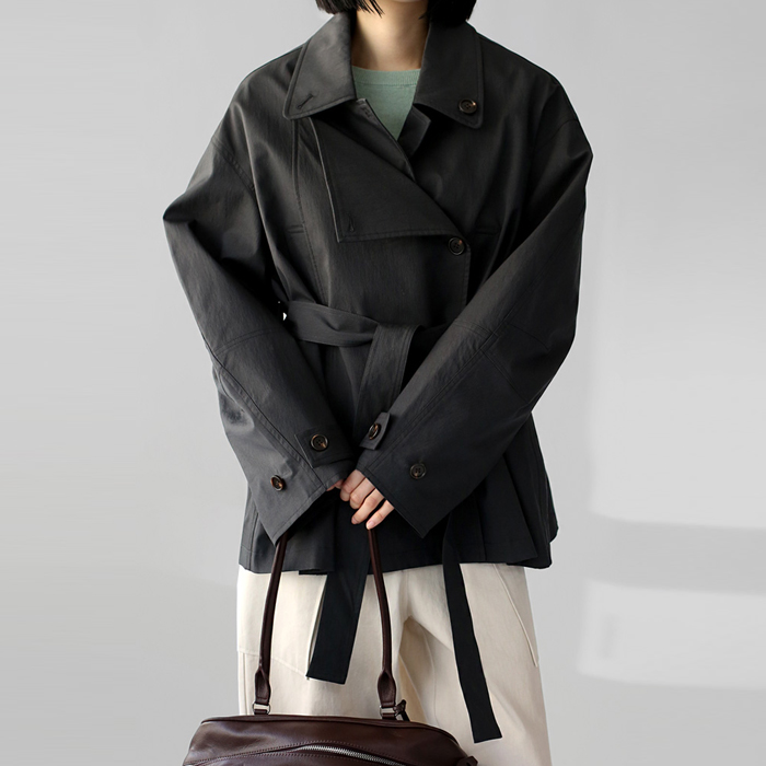 [New Arrival 7% Off - Until 11am on the 7th] Double Trench Half Jacket