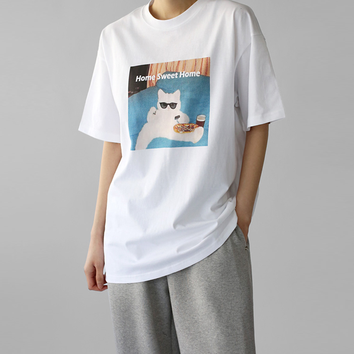 [7% off new arrivals - until 11am on the 12th] Cat Long tee
