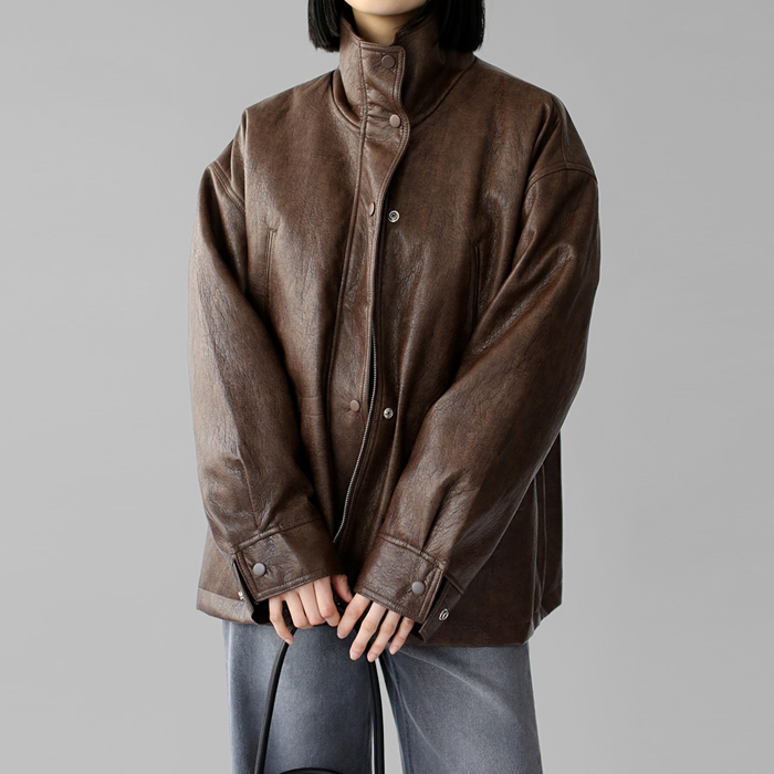 [New Arrivals 7% - Until 11 AM on the 18th] Flag Leather Field Jacket