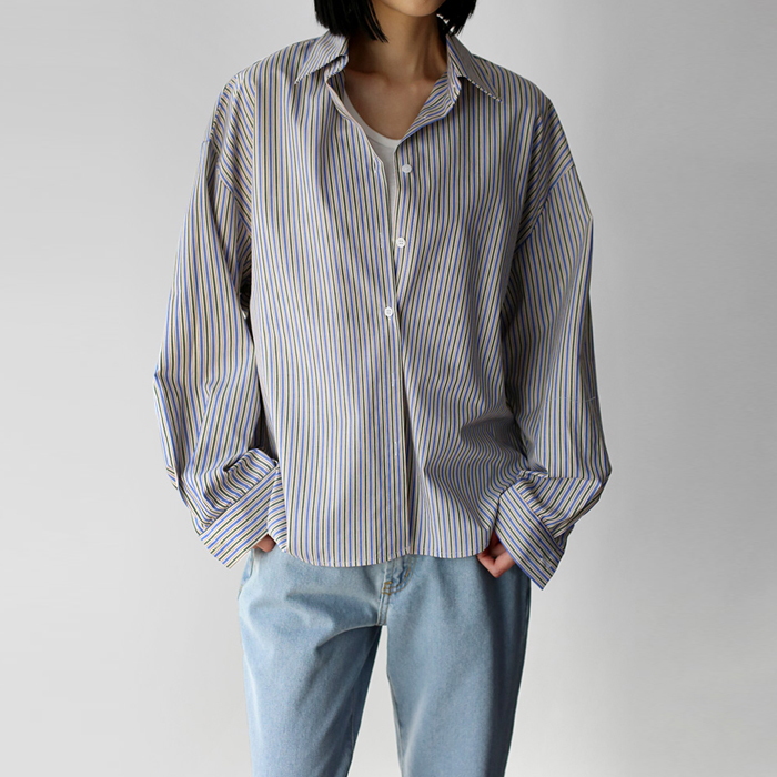 [New Arrivals 7% - Until 11 AM on the 25th] Plan Stripe Shirt