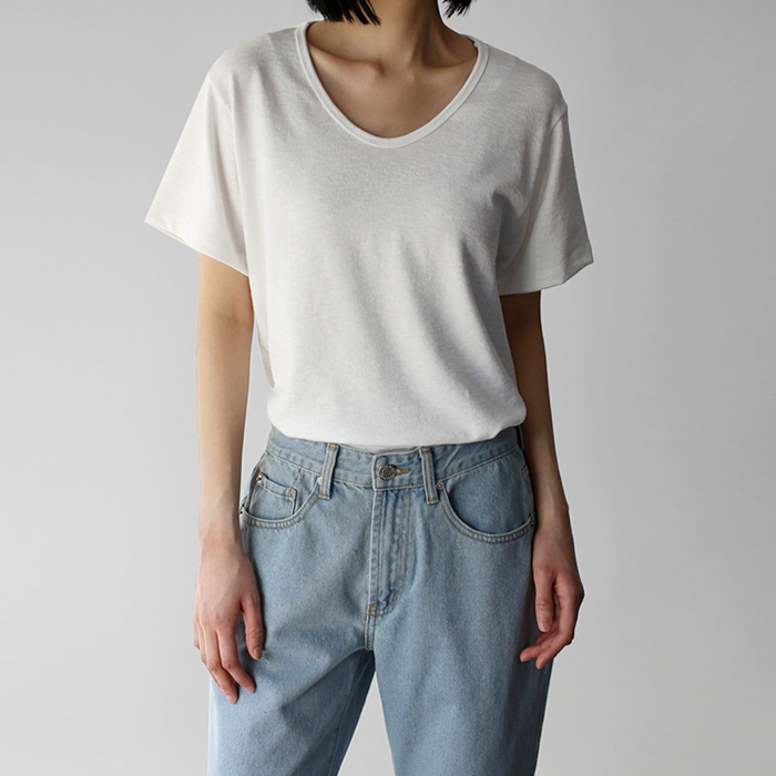 [New Arrivals 7% - Until 11 AM on the 25th] Moss U-neck Short T-shirts
