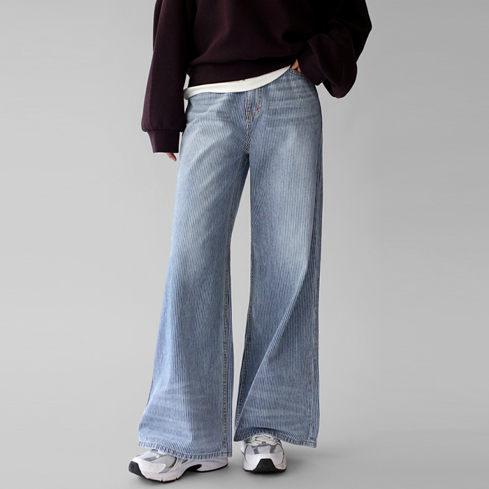 [New Arrivals 7% - Until 11 AM on the 1st] Alex Stripe Denim Pants