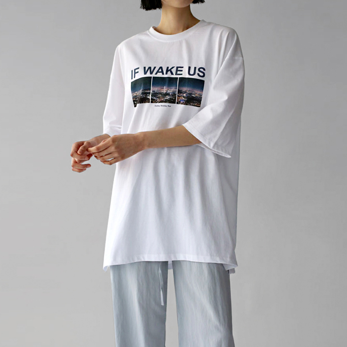 [New Arrivals 7% - Until 11 AM on the 6th] Earth Slit Long Tee