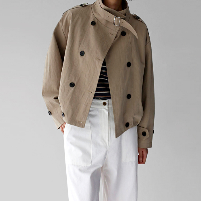 [New Arrivals 7% - Until 11 AM on the 8th] Trench Semi-Crop Jacket