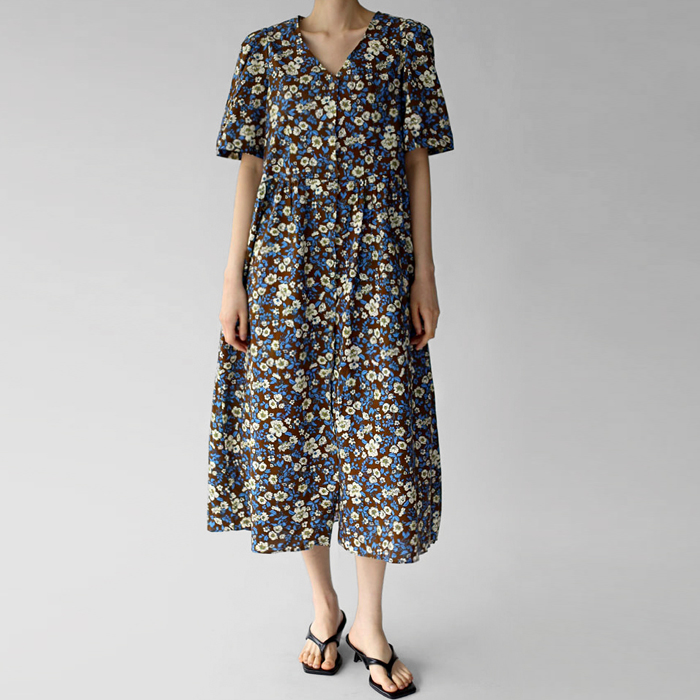 [New Arrivals 7% - Until 11 AM on the 10th] Open Floral One Piece