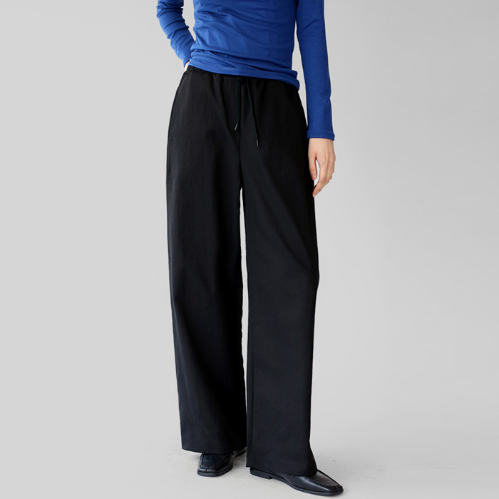String high-density wide pants