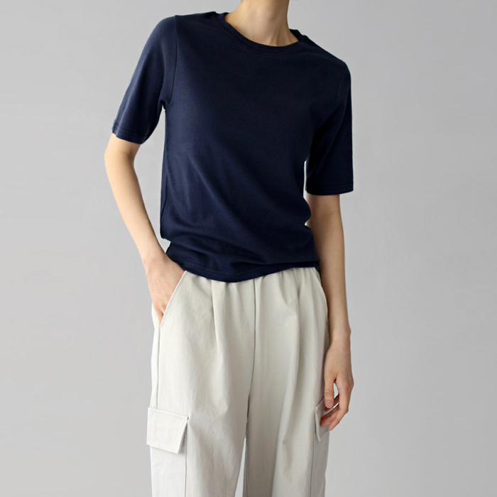 Slim crew neck tee