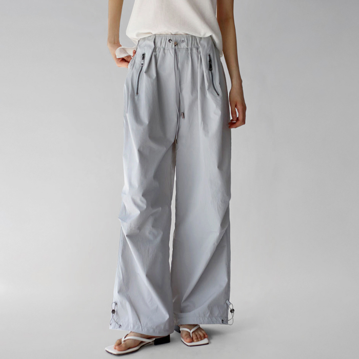 [New Arrivals 7% - Until 11 AM on the 29th] Pocket Zipper Parachute Pants