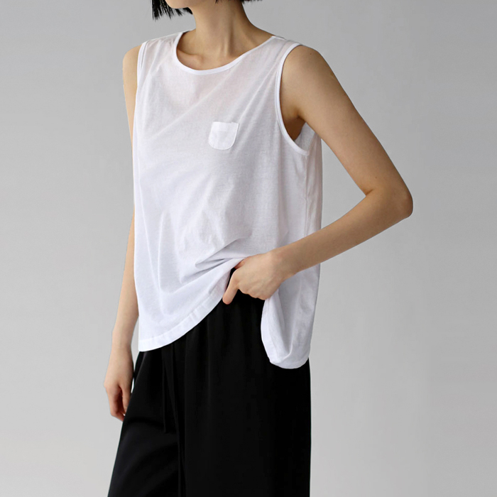 [New Arrivals 7% - Until 11 AM on the 4th] Mini Pocket Sleeveless Shirts