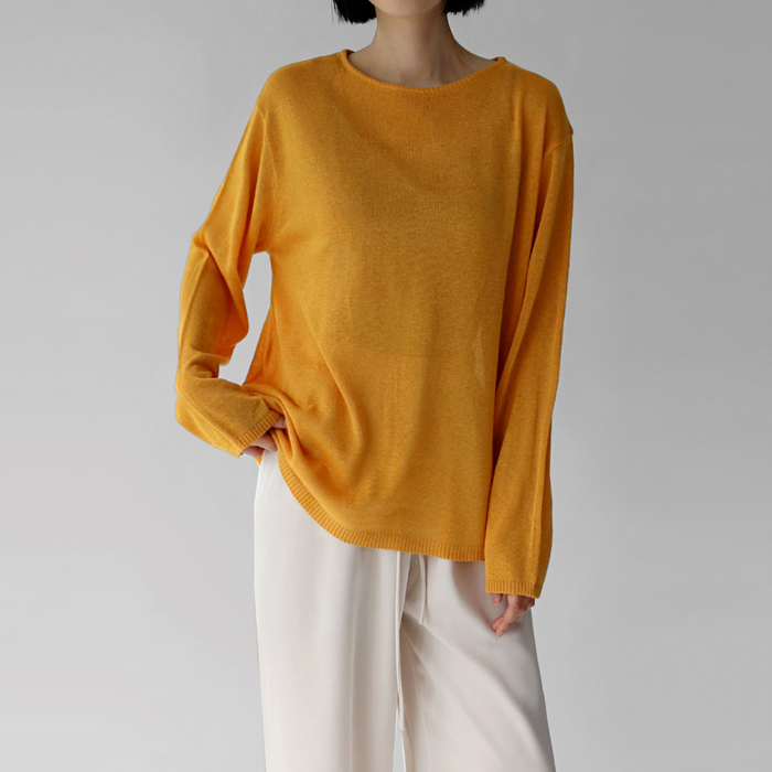[New Arrival 7% - Until 11 AM on the 4th] Terra Linen Blend Knit Top