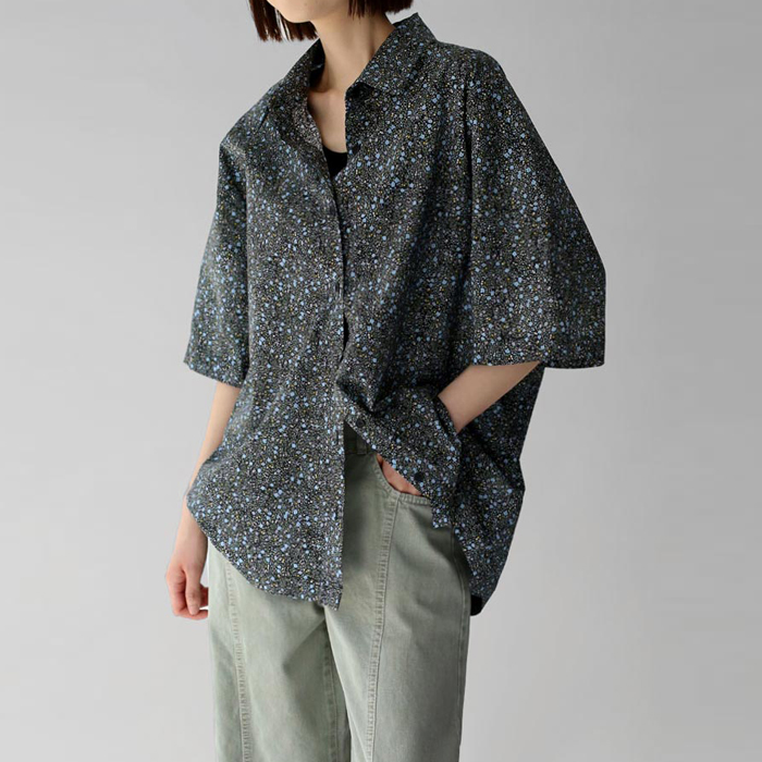 [New Arrivals 7% - Until 11 AM on the 8th] Floral Long Shirt