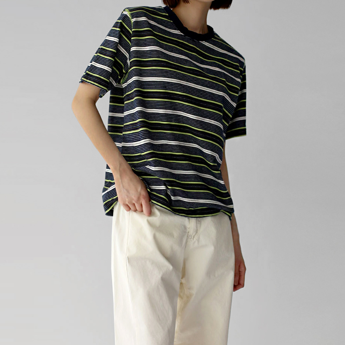 [New Arrivals 7% - Until 11 AM on the 18th] Labels Multi Stripe Tee