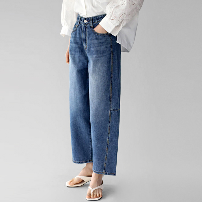 [New Arrivals 7% - Until 11 AM on the 18th] Teddy Barrel Denim Pants