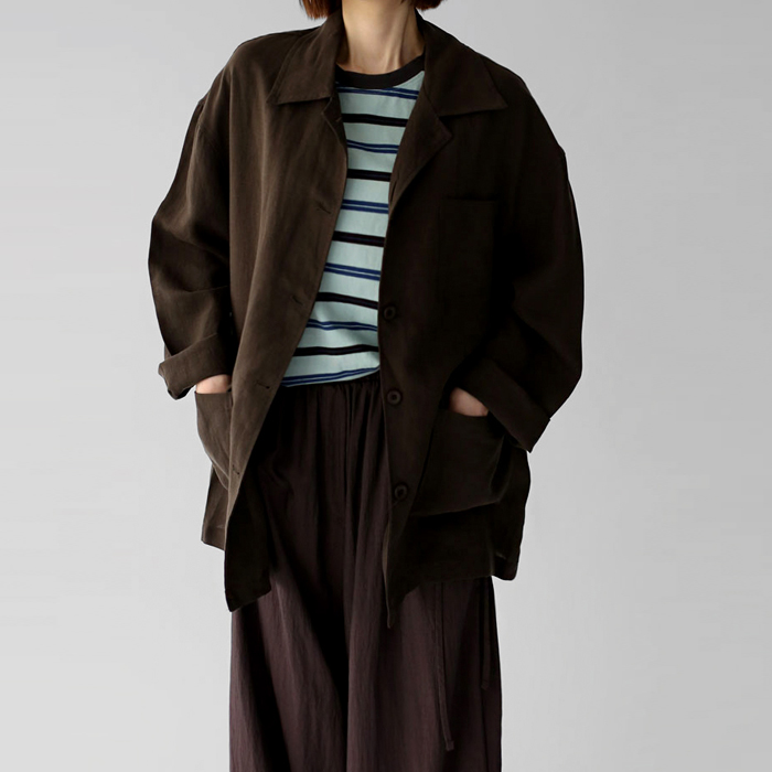 [New Arrivals 7% - Until 11 AM on the 22nd] Emil Linen Half Jacket