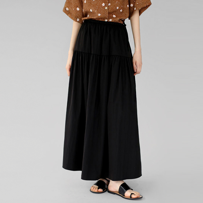 [New Arrivals 7% - Until 11 AM on the 28th] Maxi Shirred Skirt