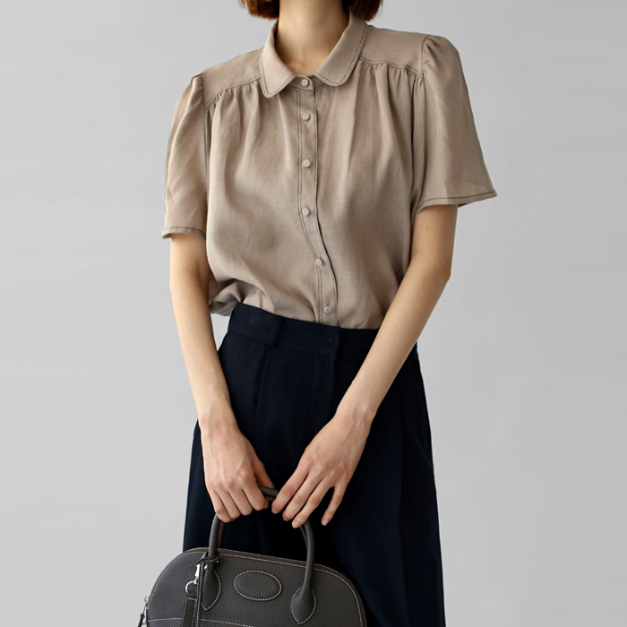 [New Arrival 7% - Until 11 AM on the 10th] Stitch Linen Blouse