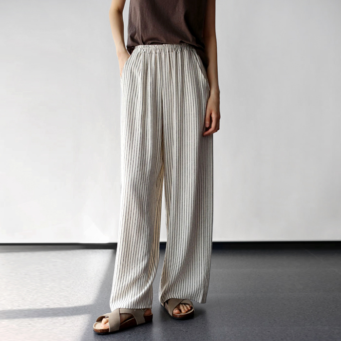 [New Arrivals 7% - Until 11 AM on the 15th] Flo Stripe Wide Pants