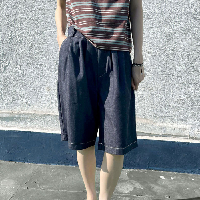 [New Arrivals 7% - Until 11 AM on the 15th] Store Thin Denim Half Pants