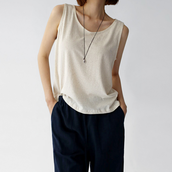 [New Arrivals 7% - Until 11 AM on the 17th] Linen Cotton Sleeveless Shirts