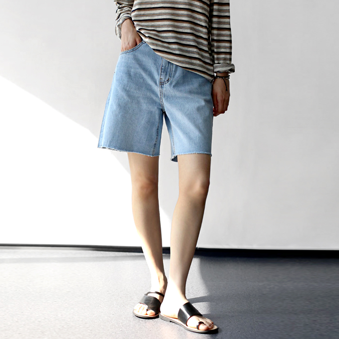 [New Arrivals 7% - Until 11 AM on the 17th] Cutting Denim Half Pants