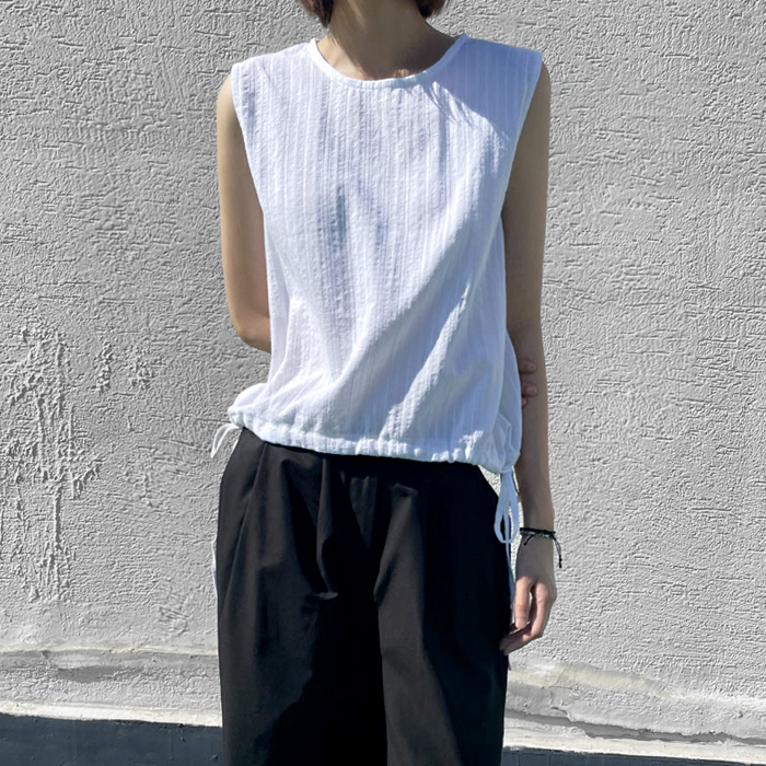 [New Arrivals 7% - Until 11 AM on the 24th] String Sleeveless Top