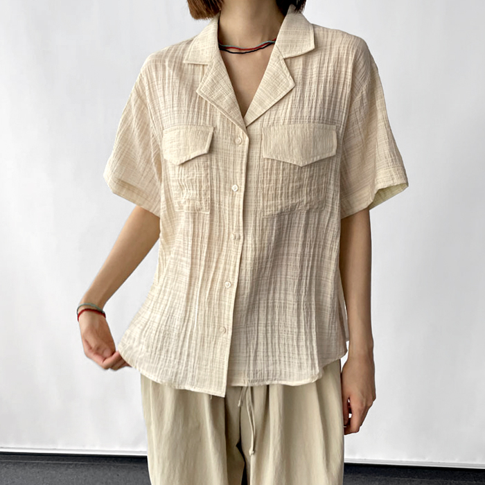 [New Arrivals 7% - Until 11 AM on the 26th] Sand Tailored Collar Shirt
