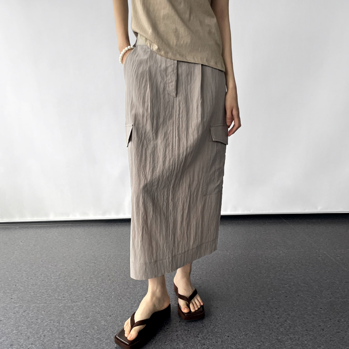 [New Arrival 7% - Until 11 AM on the 1st] Lyocell Cargo Skirt