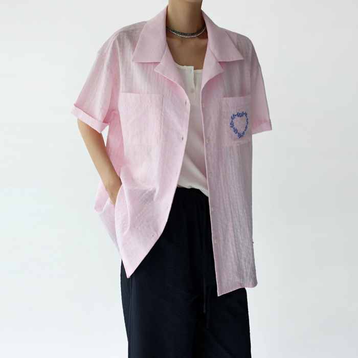 [New Arrivals 7% - Until 11 AM on the 13th] Embroidered Tailored Long Shirt