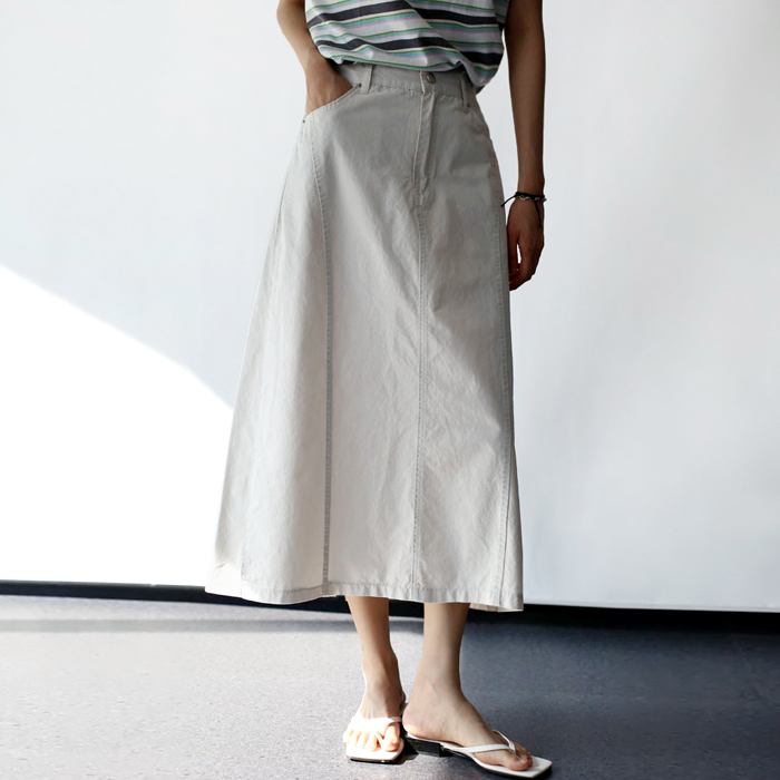 [New Arrival 7% - Until 11 AM on the 29th] A-line Washed Skirt