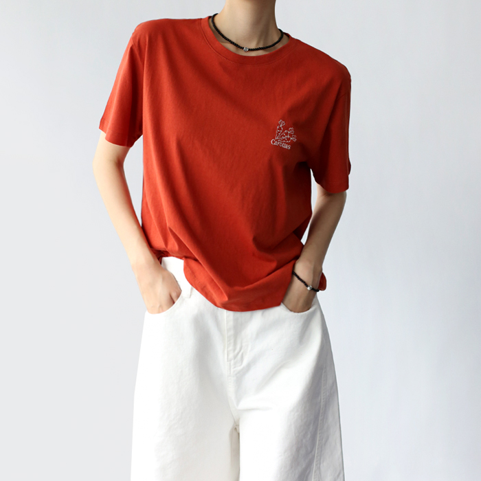 [New Arrivals 7% Off - Until 11 AM on the 29th] Carat Embroidered Tee