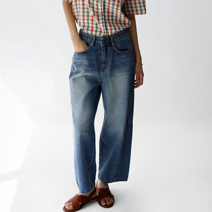 [New Arrivals 7% - Until 11 AM on the 12th] FW Teddy Barrel Denim Pants
