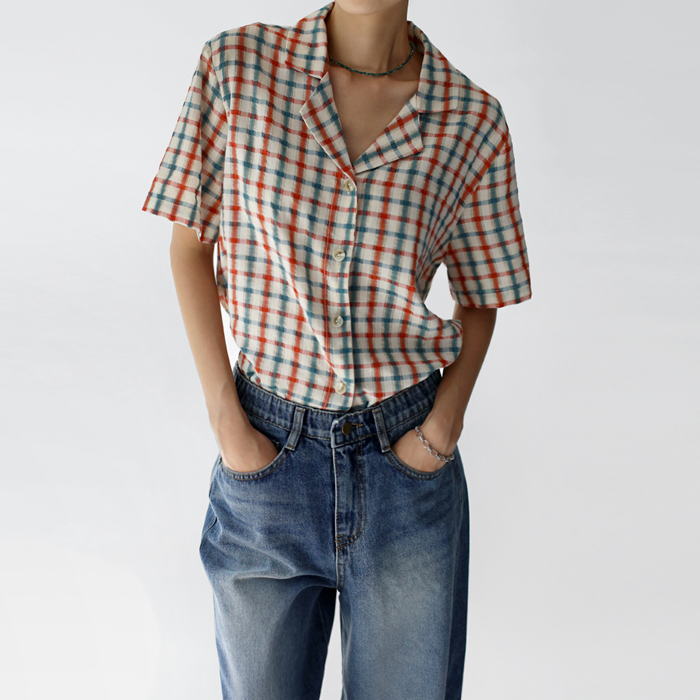 [New Arrivals 7% - Until 11 AM on the 12th] Hailey Check Shirt