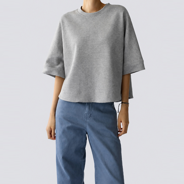 [New Arrival 7% Off] List Half Sweatshirt