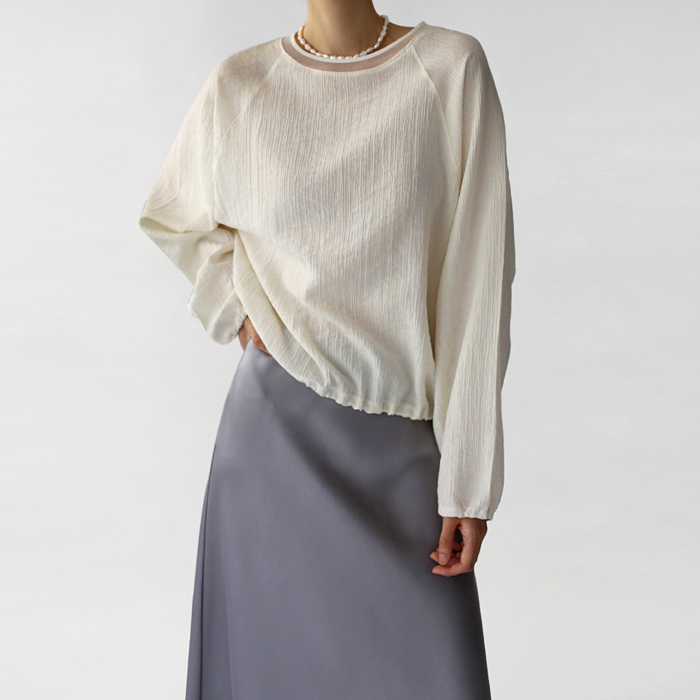 [New Arrivals 7% - Until 11 AM on the 26th] More String Blouse