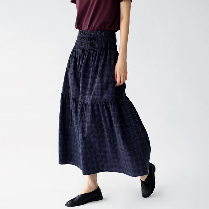[New Arrival 7% - Until 11 AM on the 28th] Wide Smocking Skirt