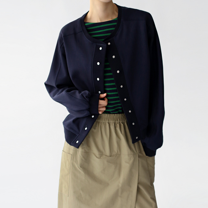 [New Arrivals 7% - Until 11 AM on the 28th] Snap Blouson Cardigan