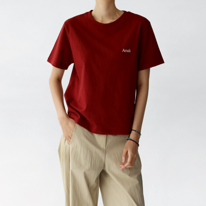 [New Arrivals 7% - Until 11 AM on the 28th] Amelt Embroidered Tee