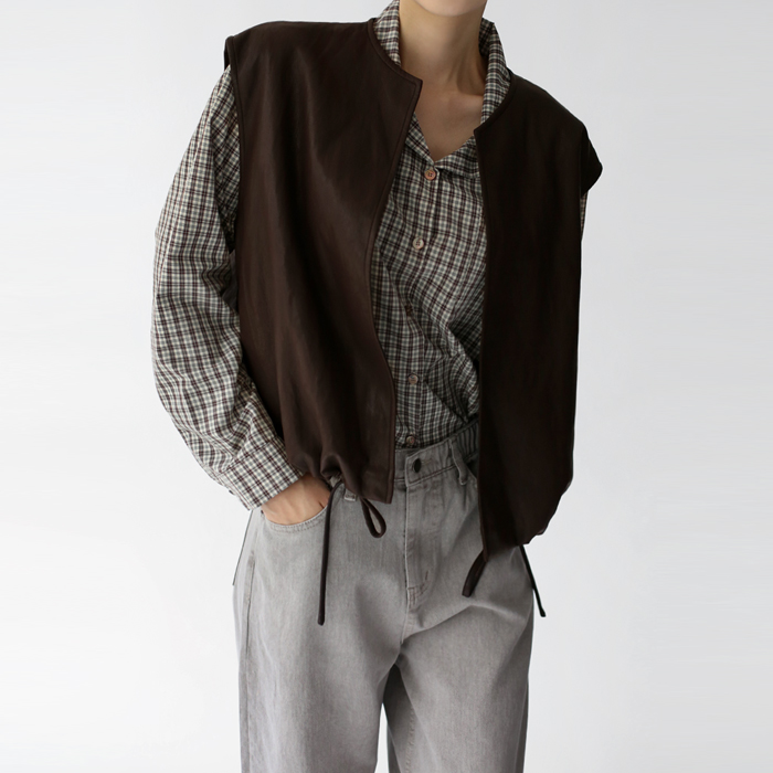 [New Arrivals 7% - Until 11 AM on the 31st] Craft Eco Leather Vest