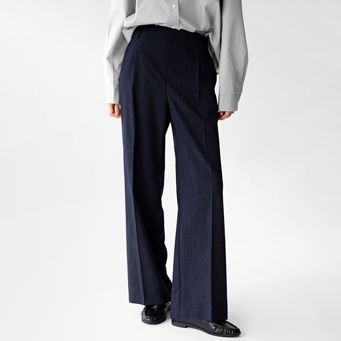 [New Arrivals 7% Off - Until 11 AM on the 31st] One-Pin Tuck Back Elastic Waist Slacks