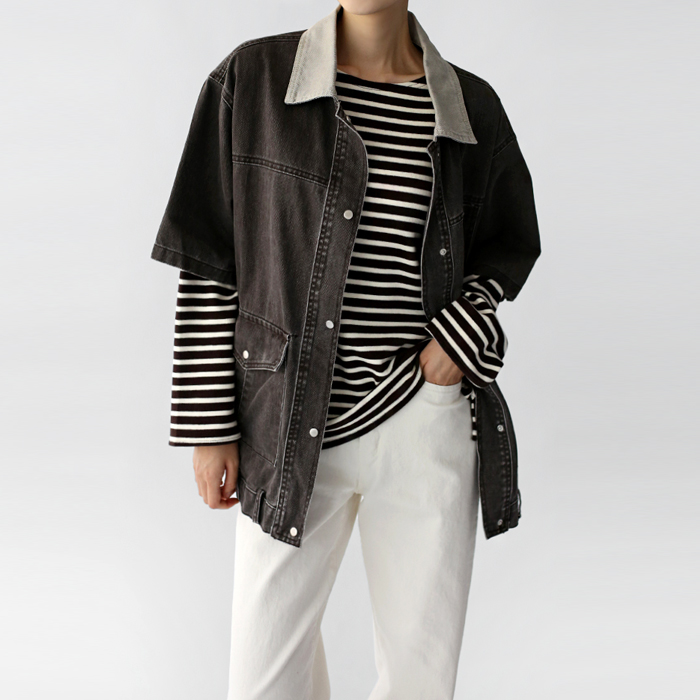 [New Arrivals 7% - Until 11 AM on the 2nd] Vintage Half Sleeve Field Jacket