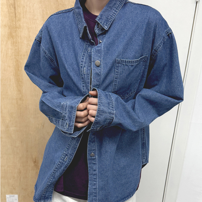 [New Arrivals 7% - Until 11 AM on the 4th] Fence Denim Long Shirt