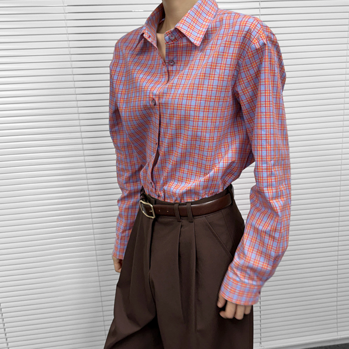 [New Arrivals 7% Off - Until 11 AM on the 7th] Aren Check Shirt