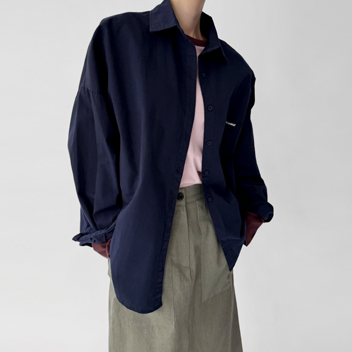 [New Arrival 7% - Until 11 AM on the 2nd] Embroidered Loose Fit Shirt