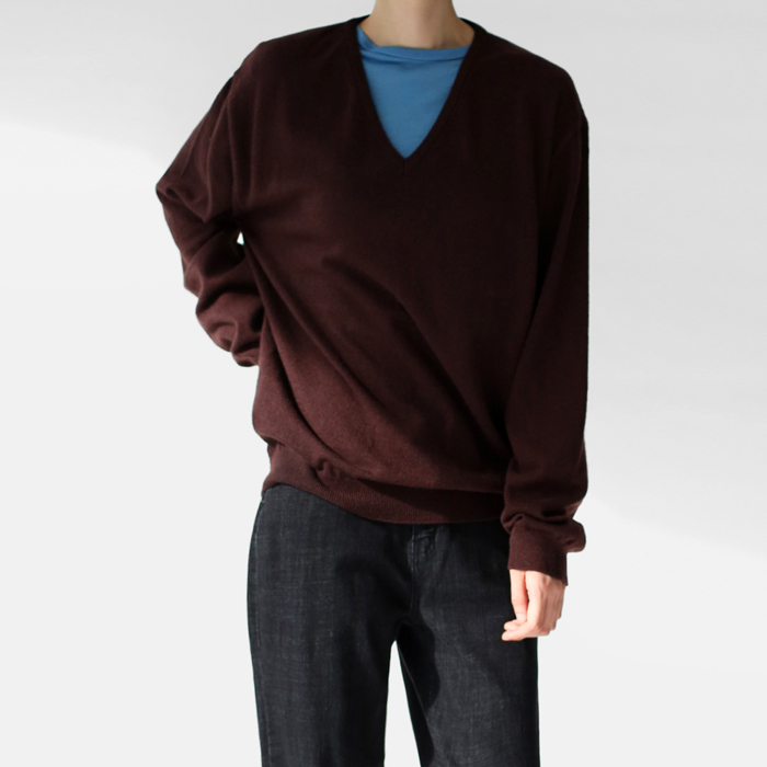 [New Arrivals 7% Off - Until 11 AM on the 2nd] Wool V-neck Long Knit