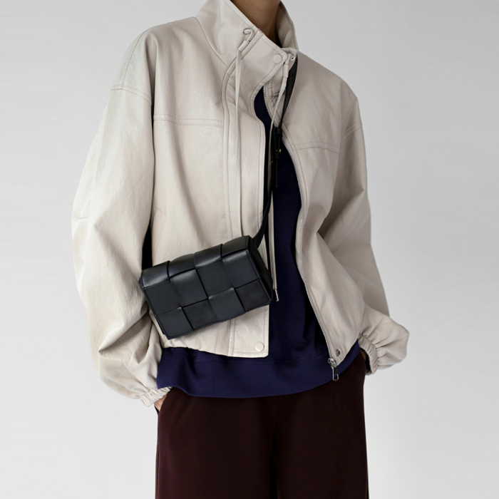 [New Arrival 7% - Until 11 AM on the 2nd] Strap Vegan Leather Jacket