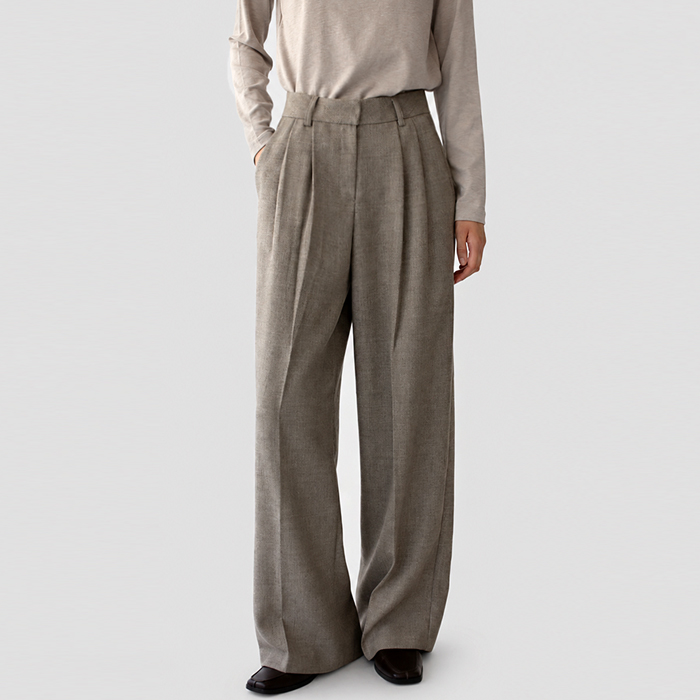 [New Arrival 7% - Until 11 AM on the 14th] Stand Double-Pleated Slacks