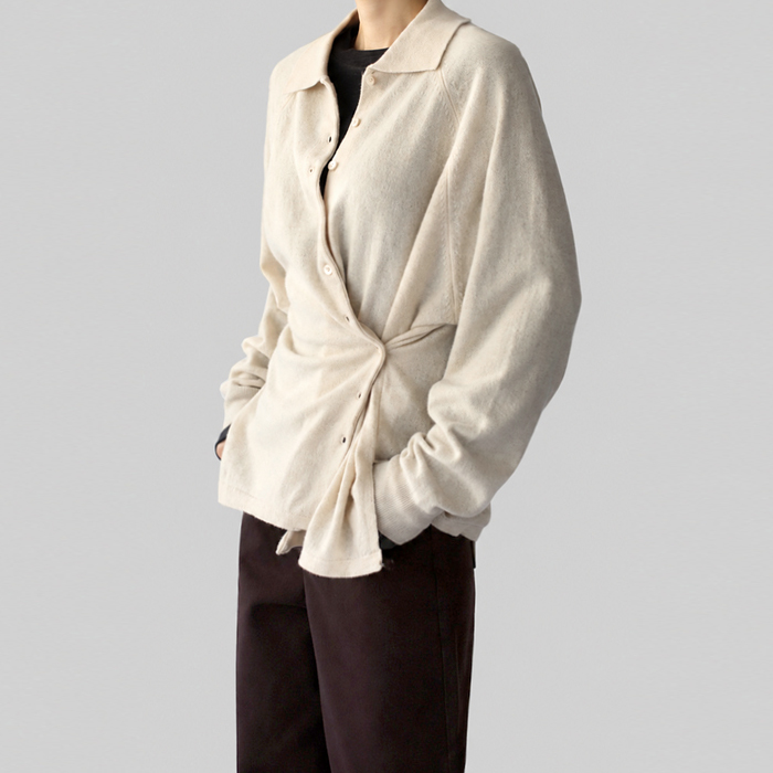 [New Arrivals 7% Off - Until 11 AM on the 19th] Stand Collar Wrap Cardigan