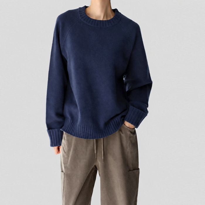 [New Arrival 7% - Until 11 AM on the 28th] Rollup Sleeve Thick Knit Top
