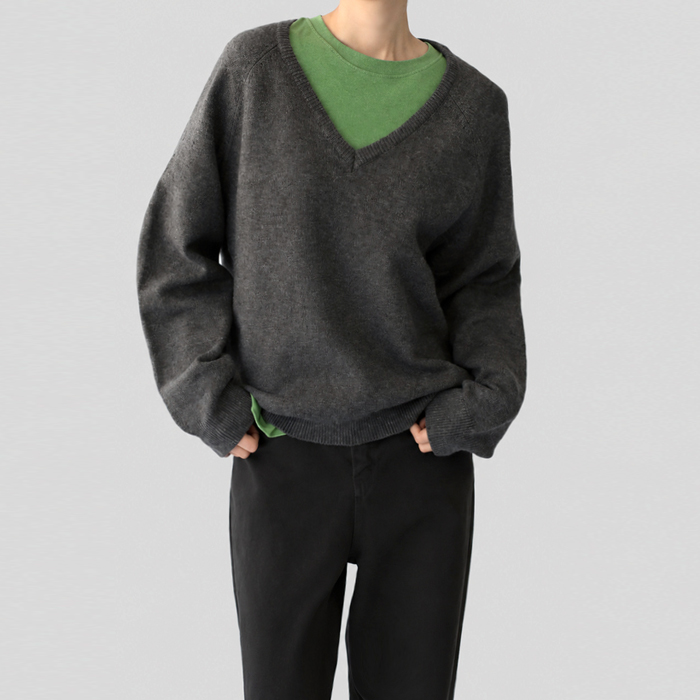 [New Arrivals 7% Off - Until 11 AM on the 28th] Eiffel V-neck Knit Top